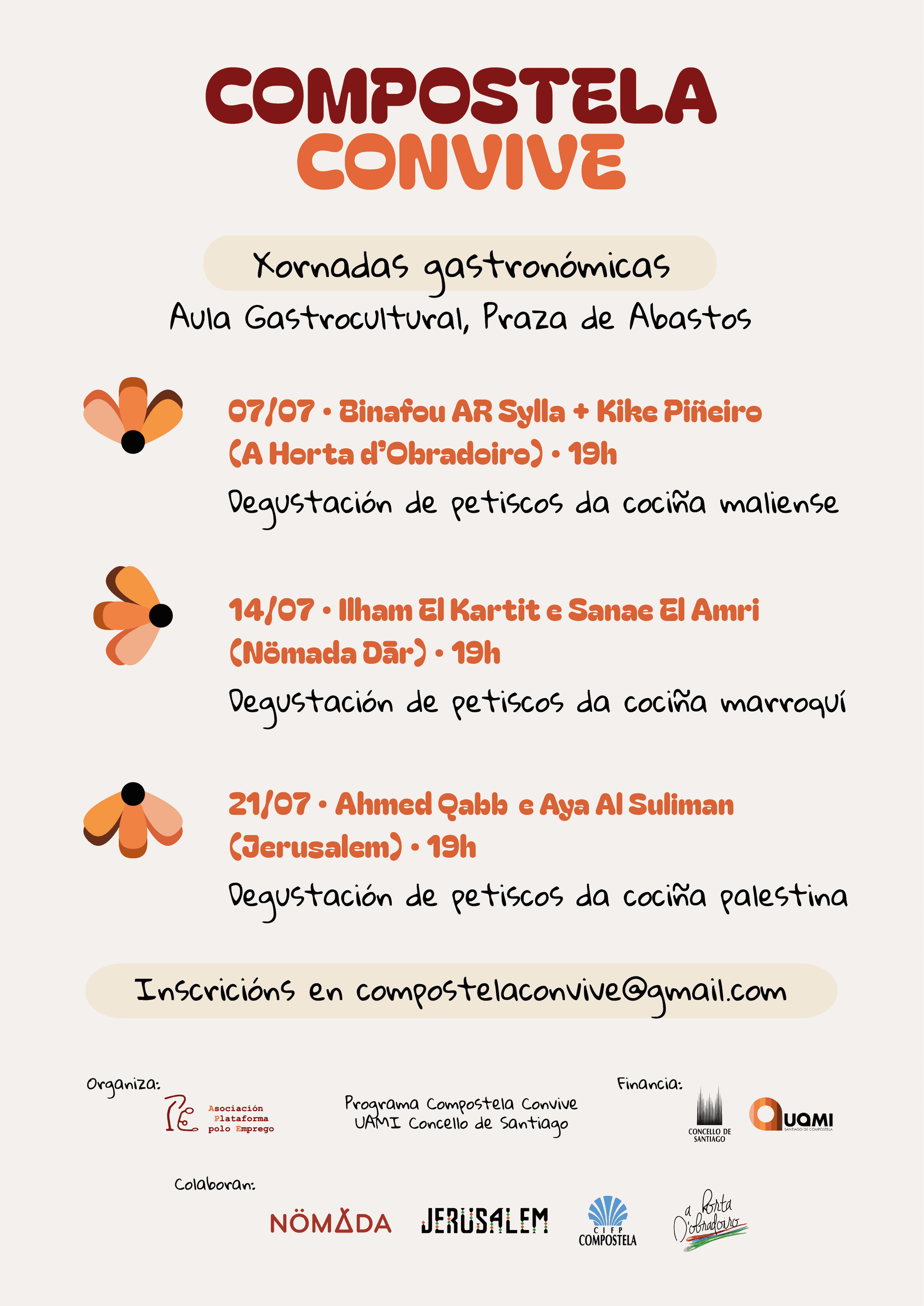 Ciclo gastronómico de Malí, Marruecos y Palestina
