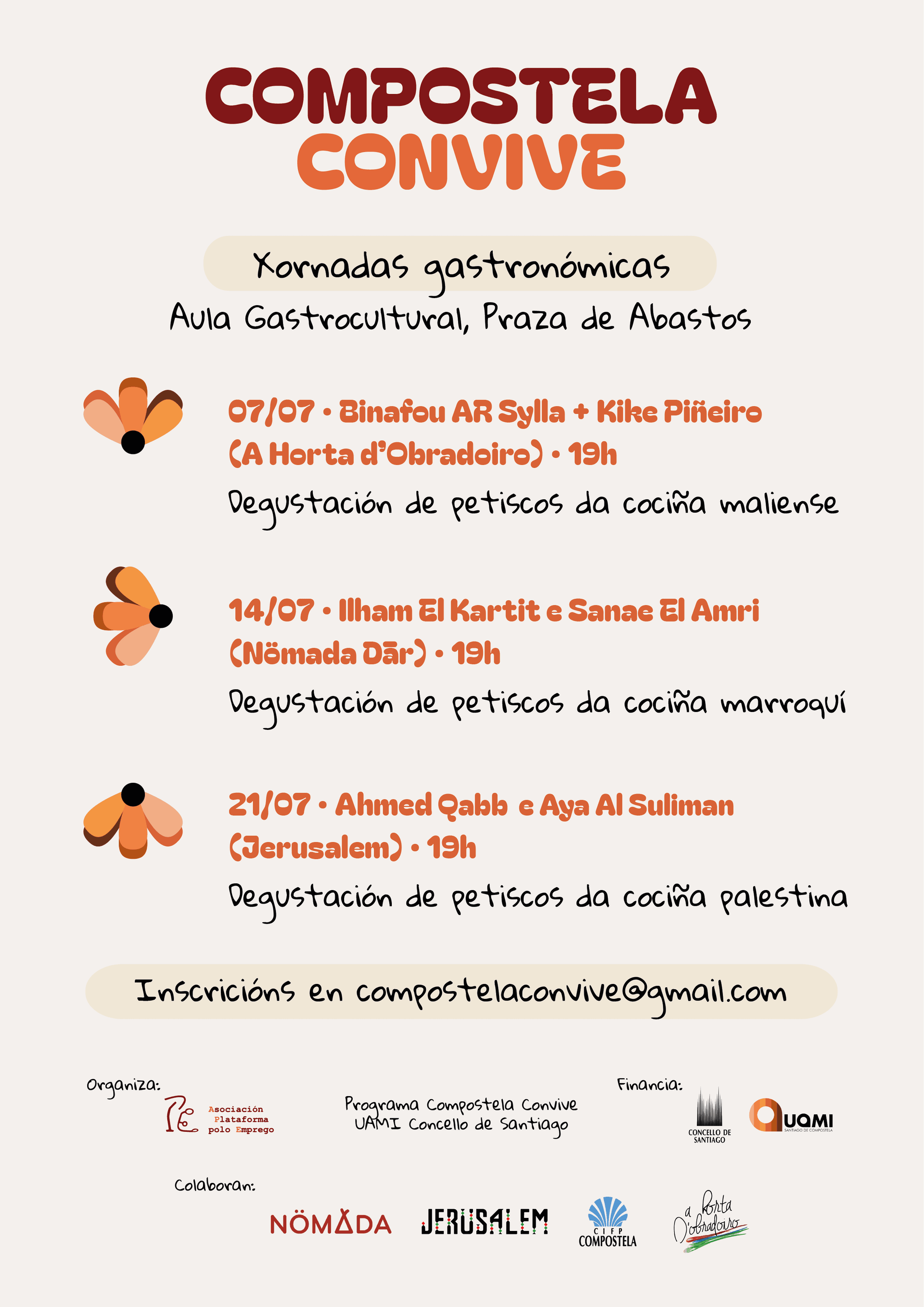 Ciclo gastronómico de Malí, Marruecos y Palestina