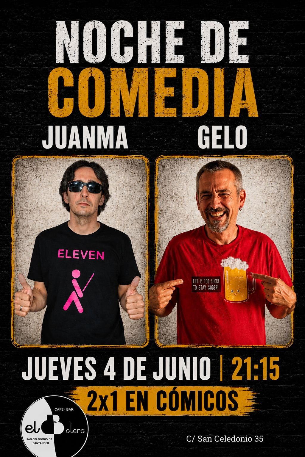 Espectáculo de comedia a cargo de Juanma Ramallo y Gelo Fuentes