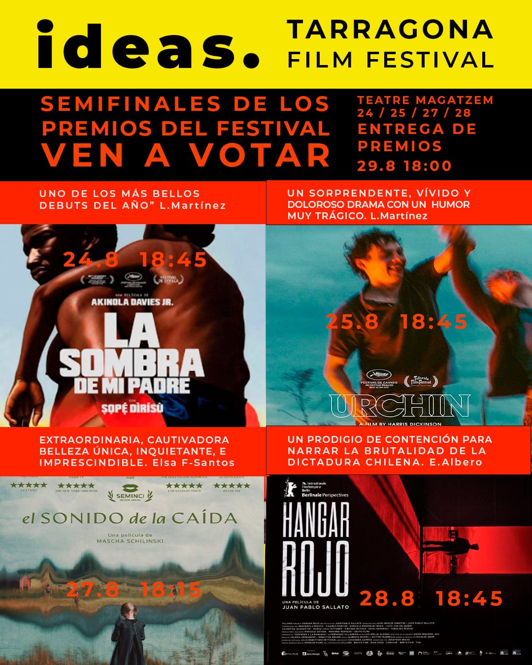 Ideas. Tarragona Film Festival | Semifinalista: El hangar rojo