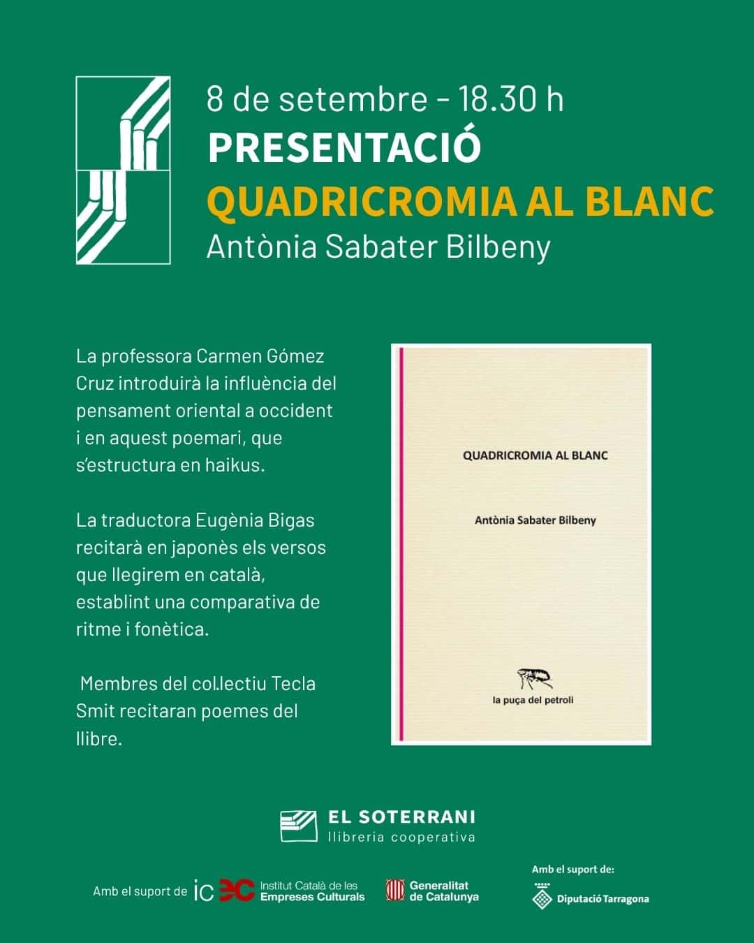 Presentació del poemari 'Quadricromia al blanc'