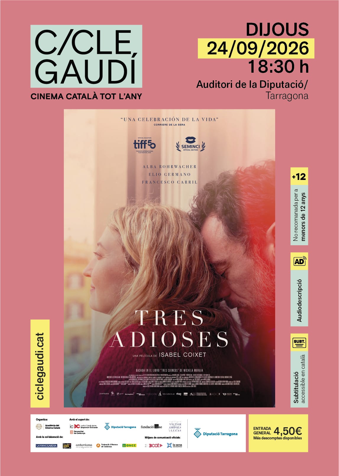 Cicle Gaudí | Tres adioses