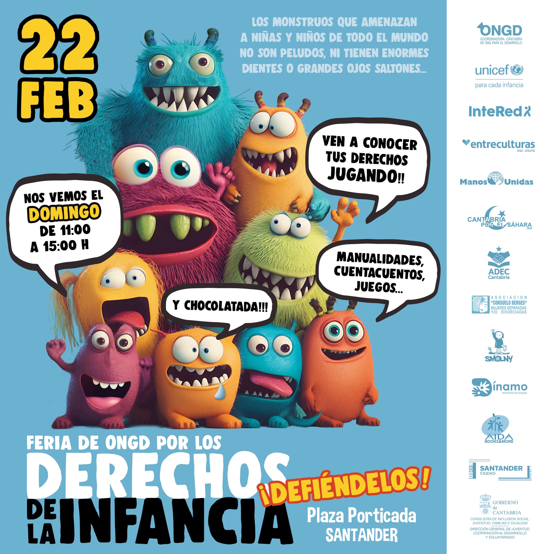 Actividades infantiles en la Feria por los Derechos de la Infancia