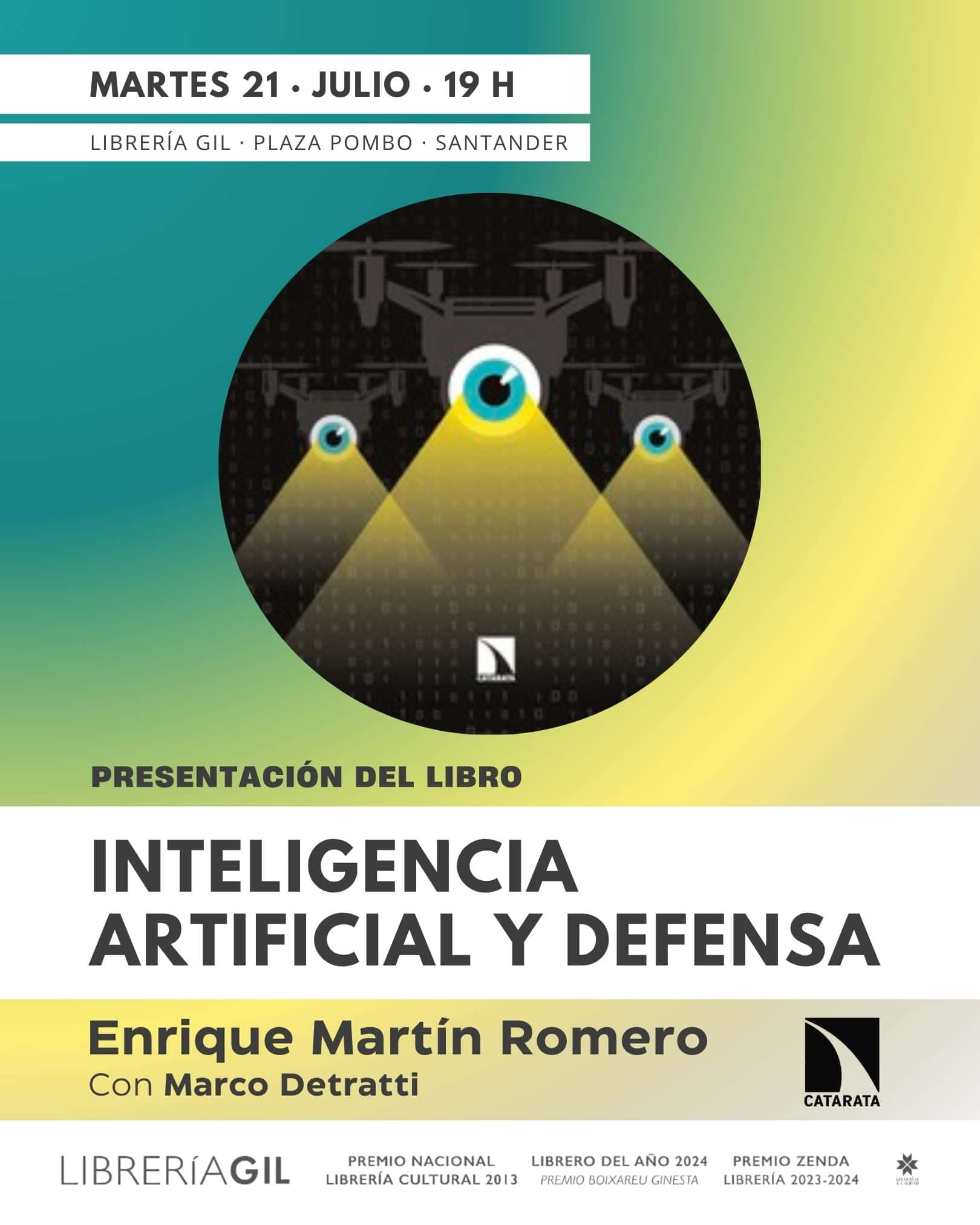 Presentación de 'Inteligencia artificial y defensa' con Enrique Martín Romero