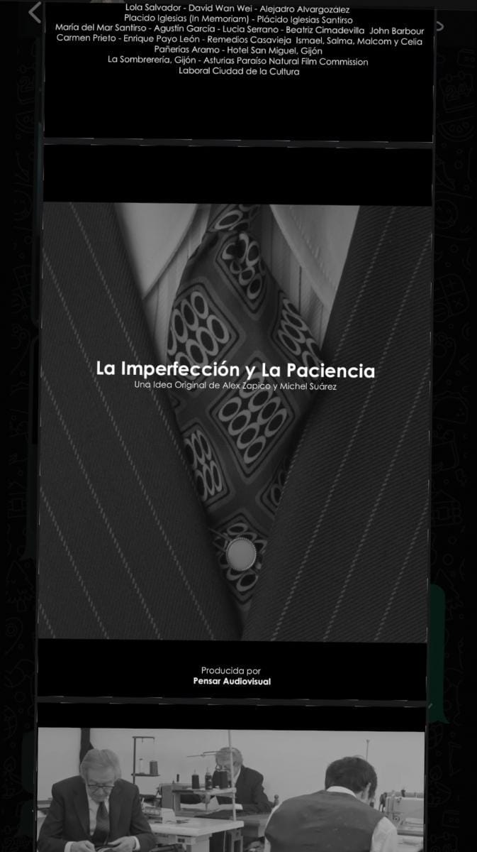 Proyecci贸n del documental La imperfecci贸n y la paciencia
