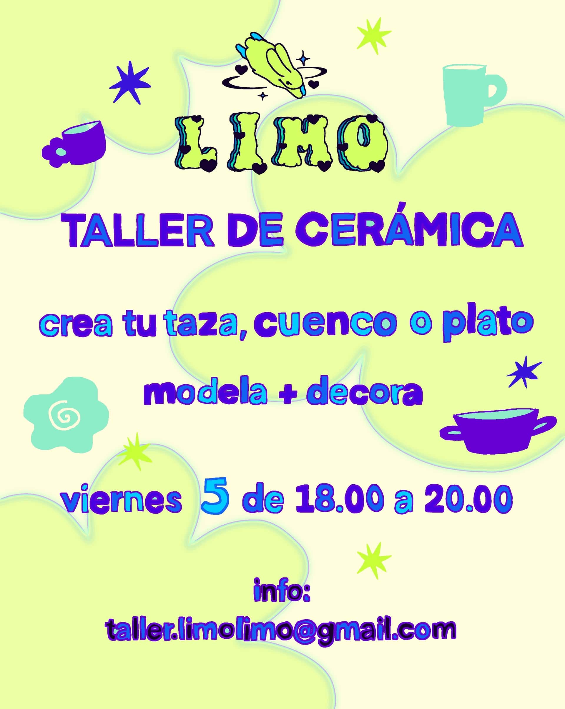 Taller de cerámica: crea tu taza, cuenco o plato