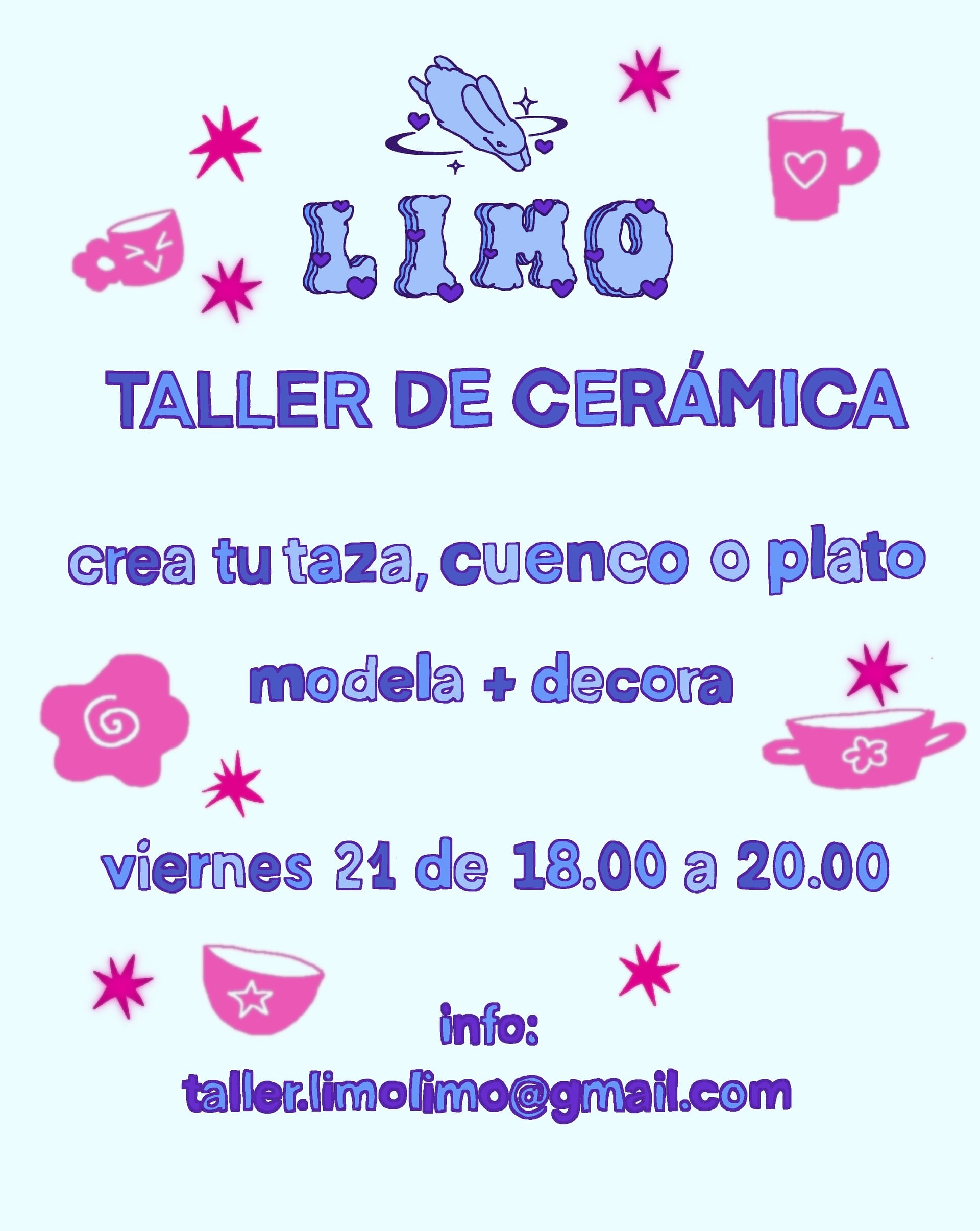 Taller de cerámica: crea tu taza, cuenco o plato