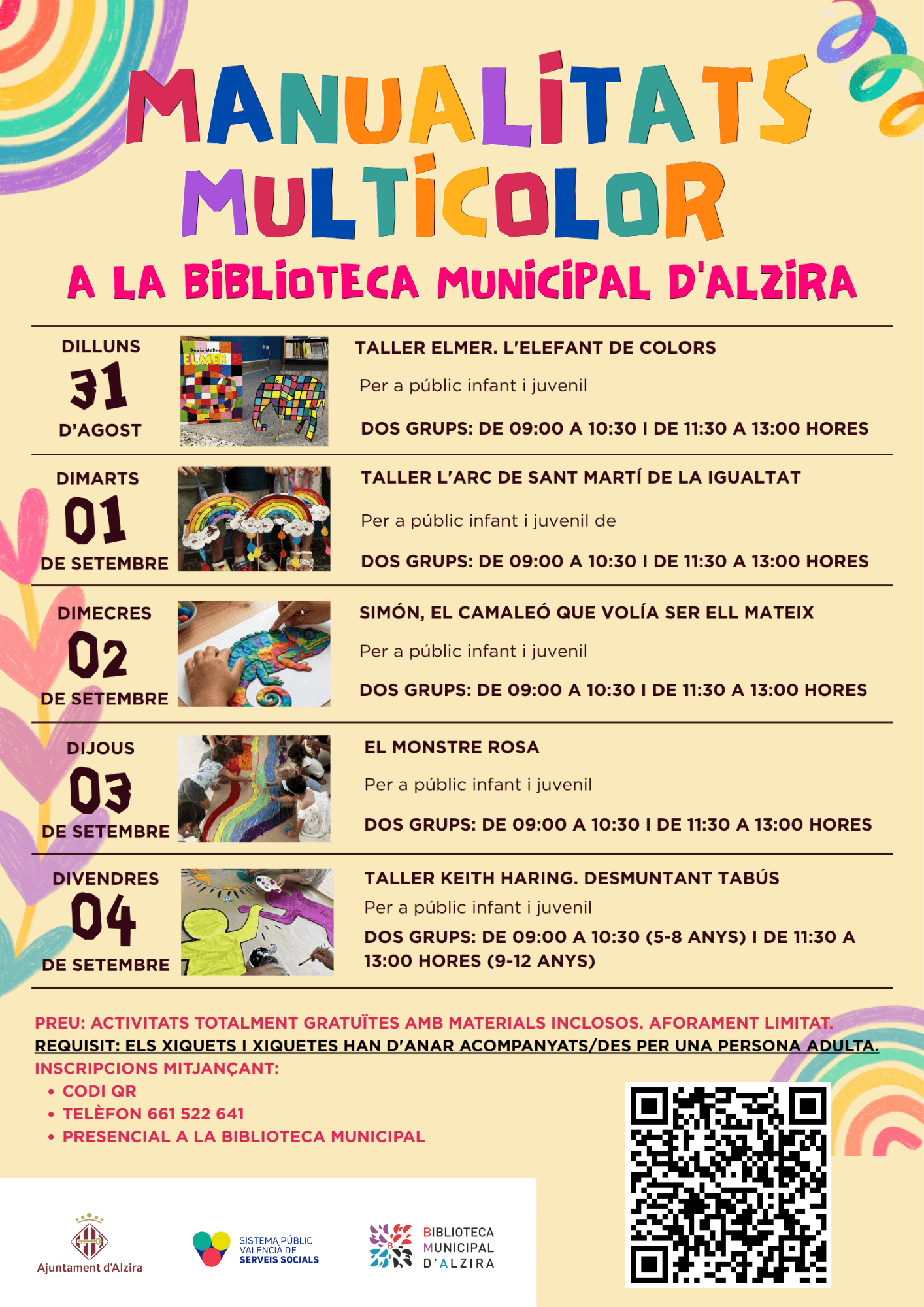 Cicle de tallers didàctics i creatius per a aprendre, jugar i gaudir