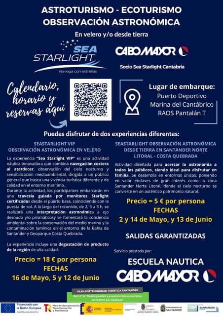 Observación astronómica en velero - Sea Starlight VIP