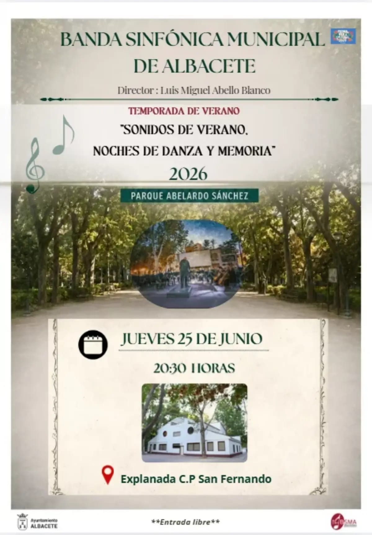 Concierto de la Banda Sinf贸nica Municipal de Albacete: Sonidos de Verano