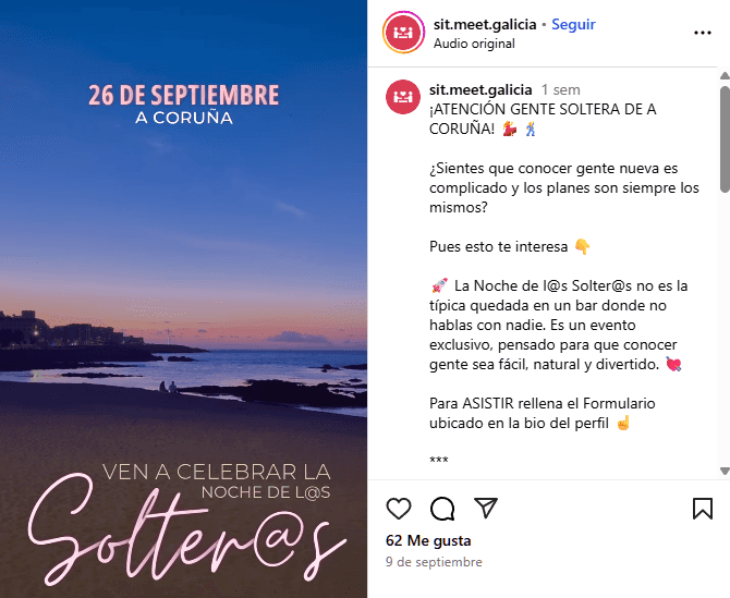 # ¿Soltero y con ganas de conocer gente? Apunta: 26 de septiembre 🍻