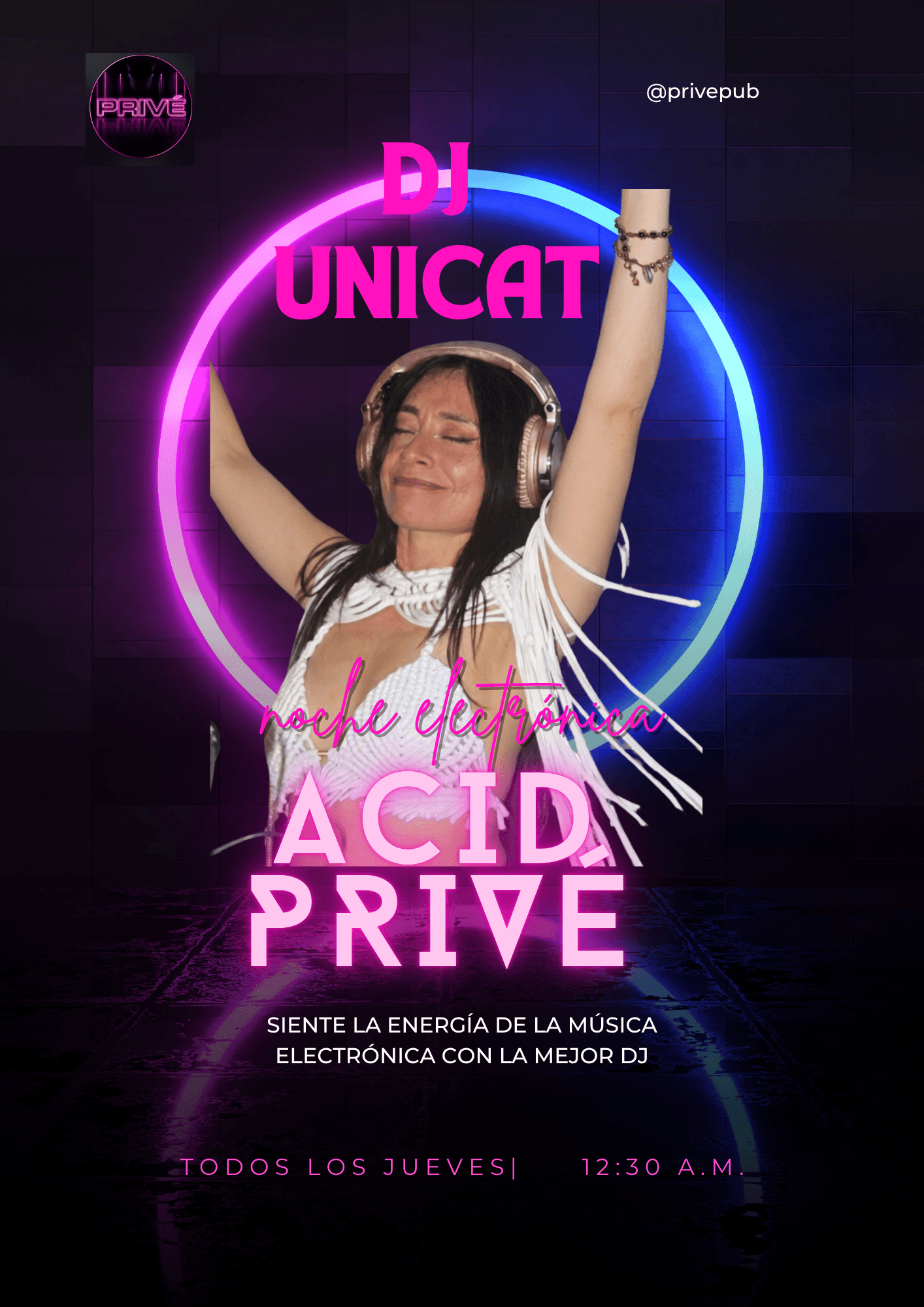 Noche electrónica con Unicat Dj