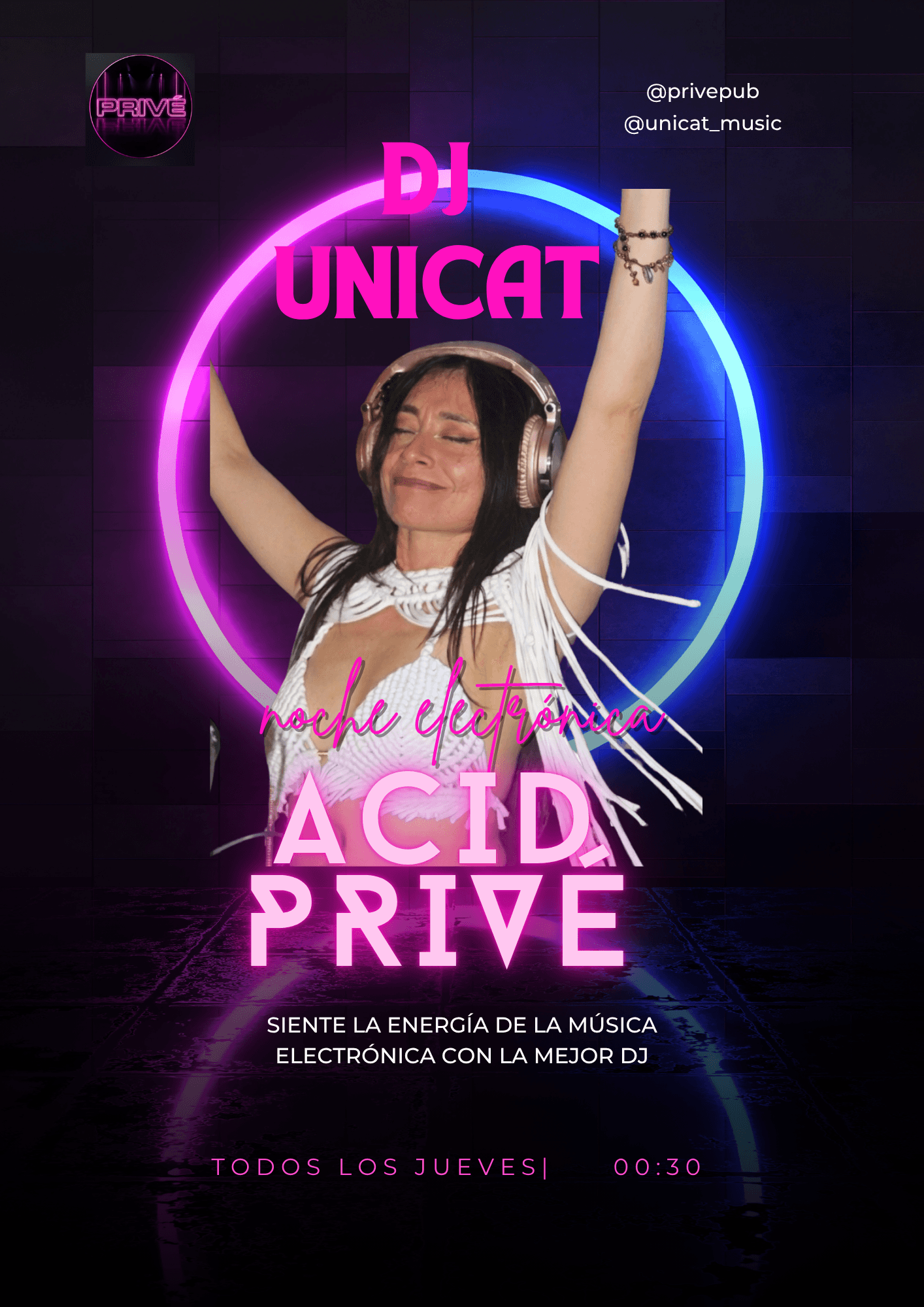Noche electrónica con Unicat Dj