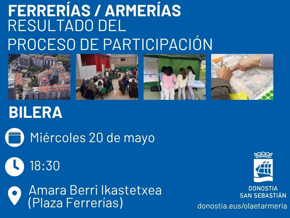 Reunión abierta sobre la reurbanización de Ferrerías y Armerías