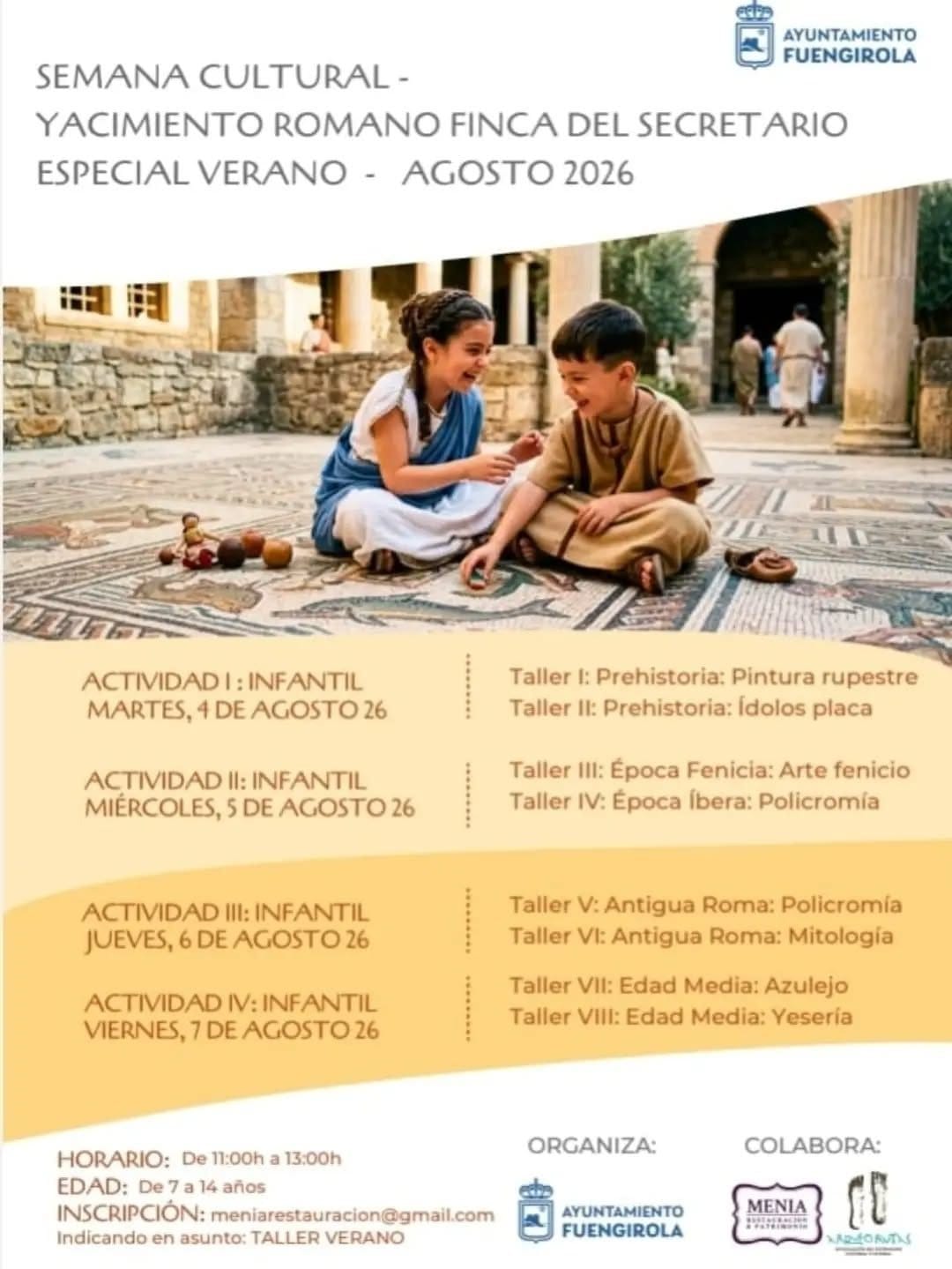 Taller de verano de arqueología