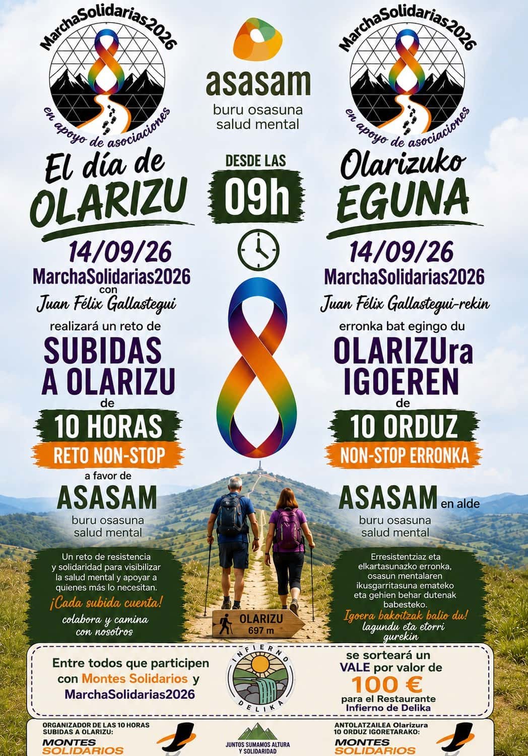 10 horas, 10 subidas: Montes Solidarios y MarchaSolidarias 2026