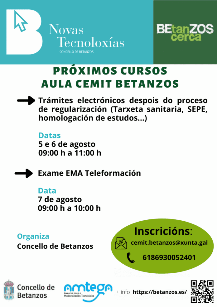 Curso de trámites electrónicos en el Aula CeMIT de Betanzos