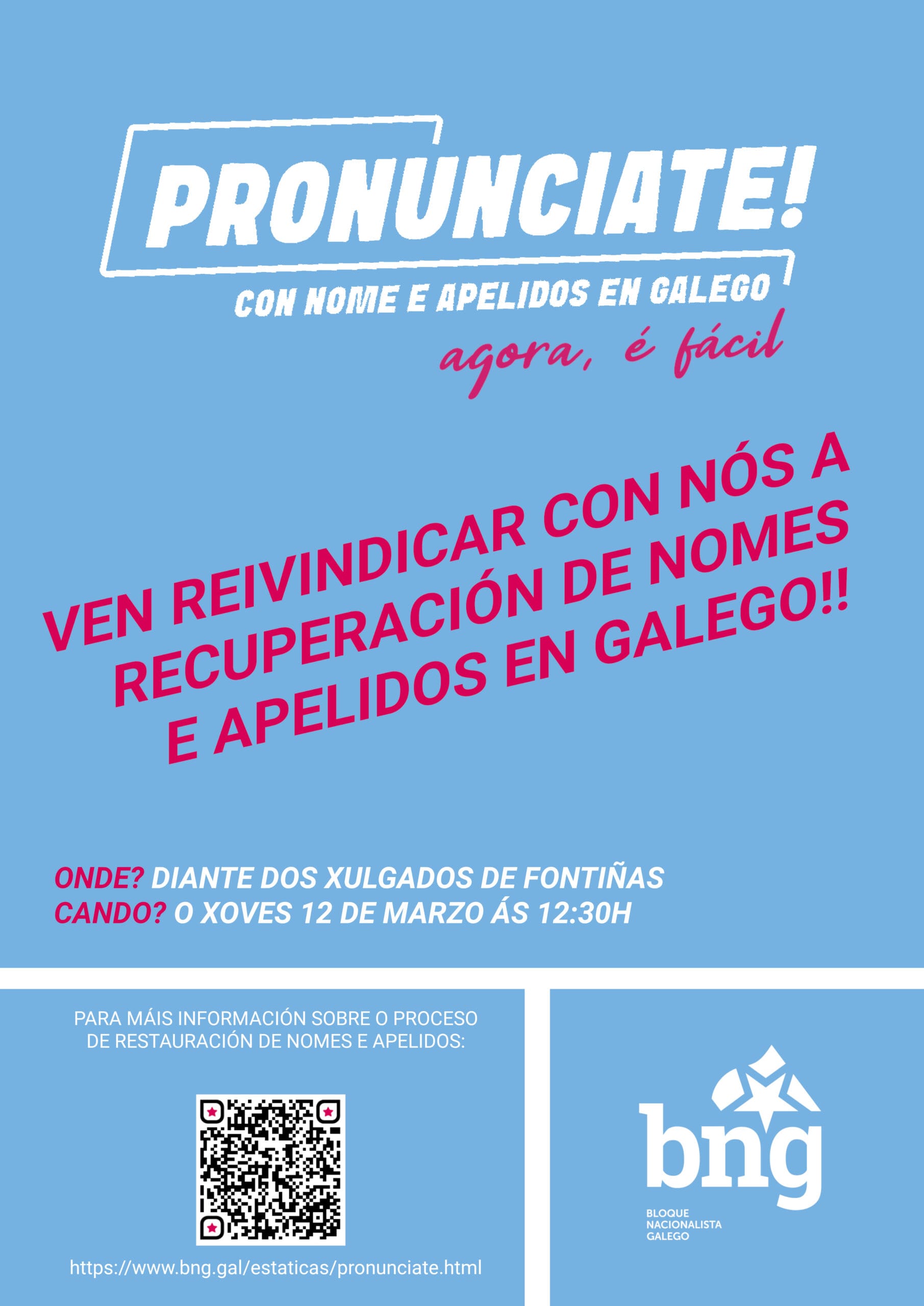 Acto de promoci贸n de nombres y apellidos en gallego