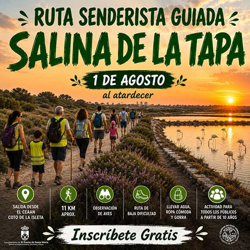 Ruta Senderista Guiada al atardecer Salina de la Tapa