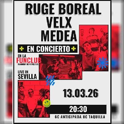 Concierto de Ruge Boreal, Velx y Medea en Sevilla