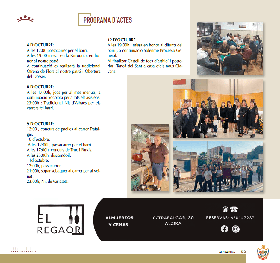 Programa d'actes Barri Sant Francesc d'Assís