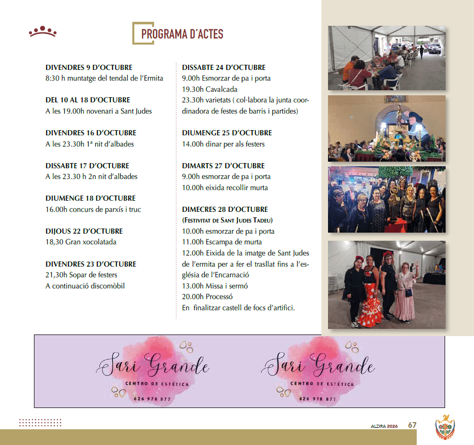 Programa d'actes Barri Sant Judes Tadeu