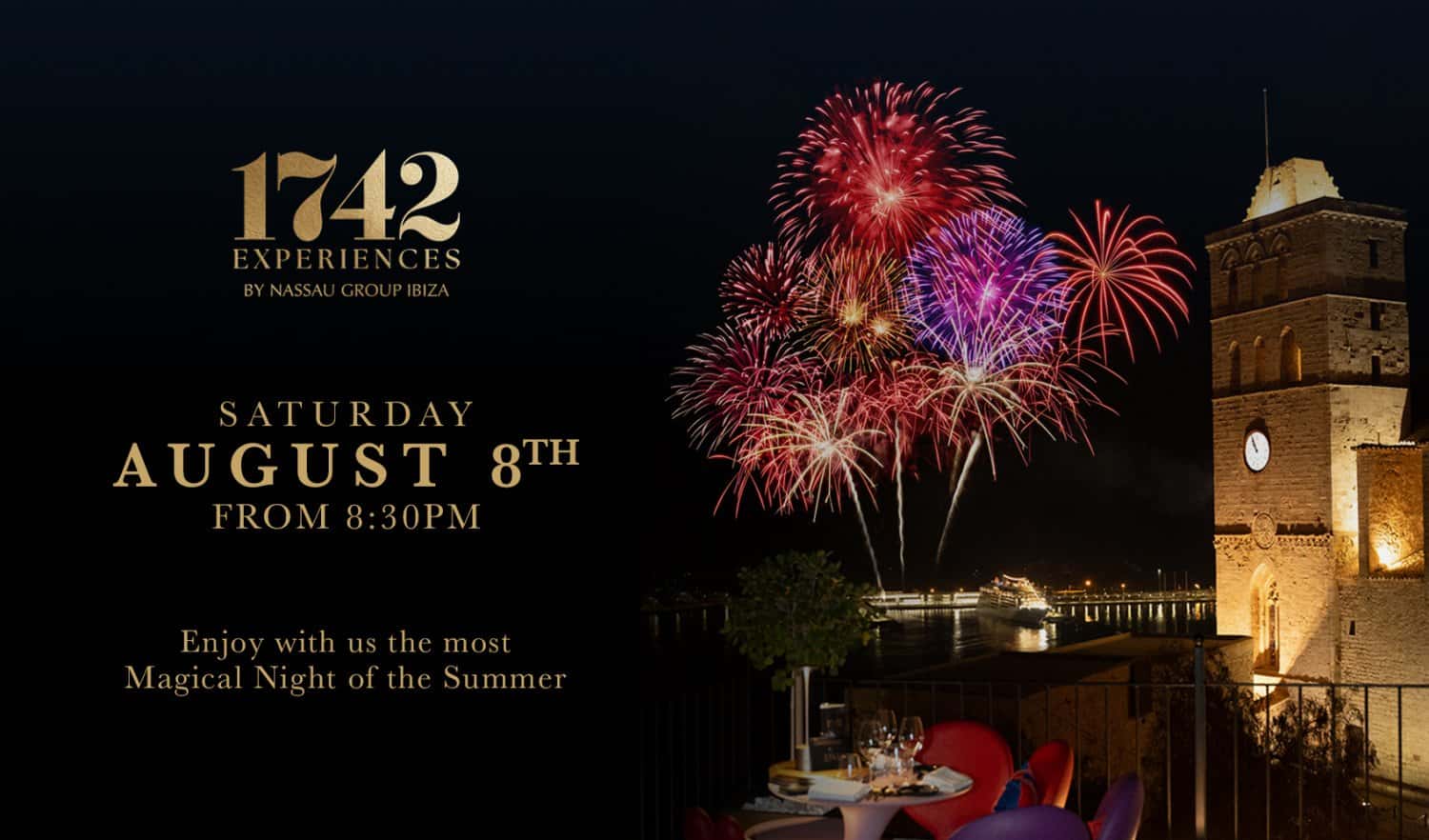 Dinner and fireworks at 1742