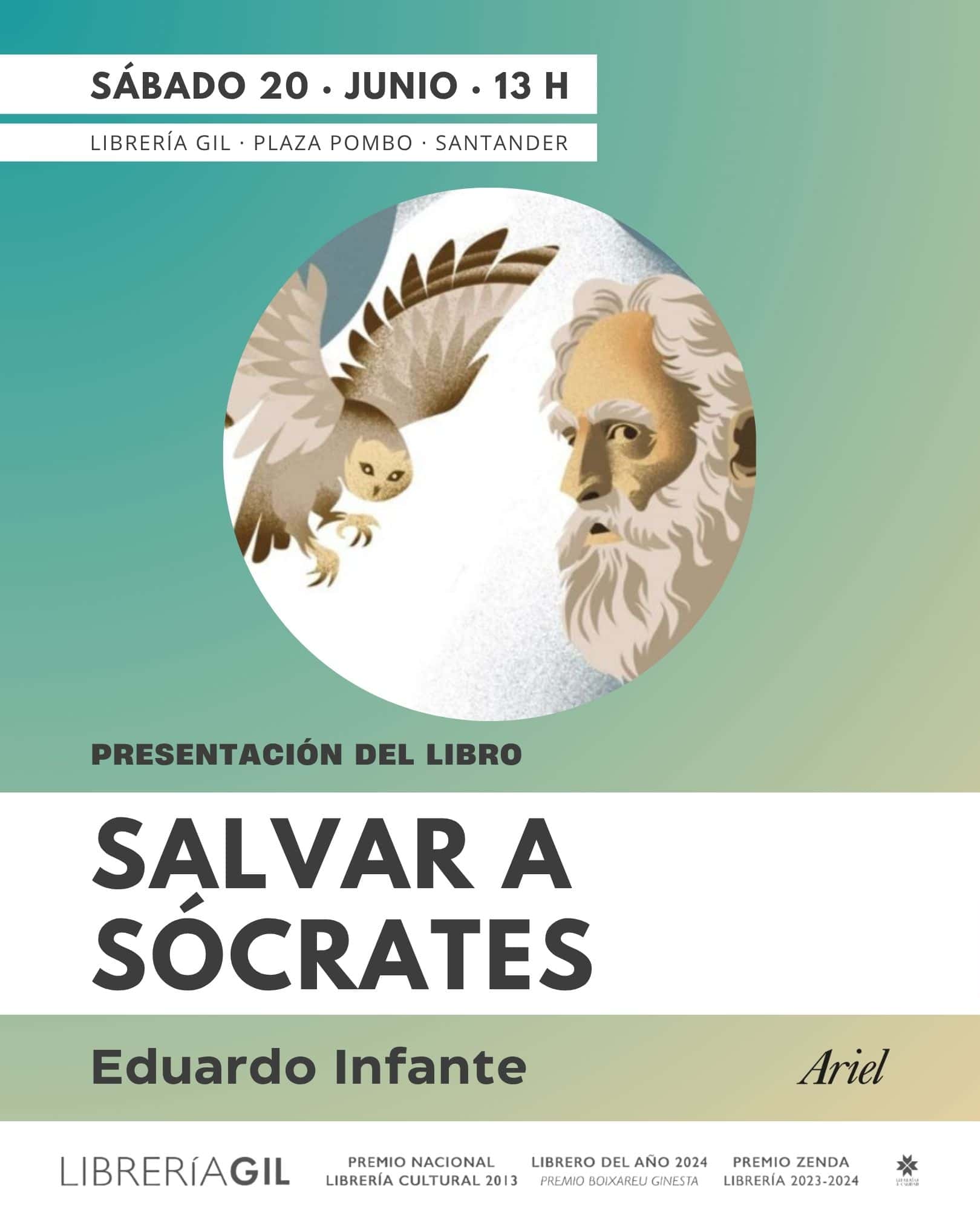 Presentación del libro 'Salvar a Sócrates' de Eduardo Infante