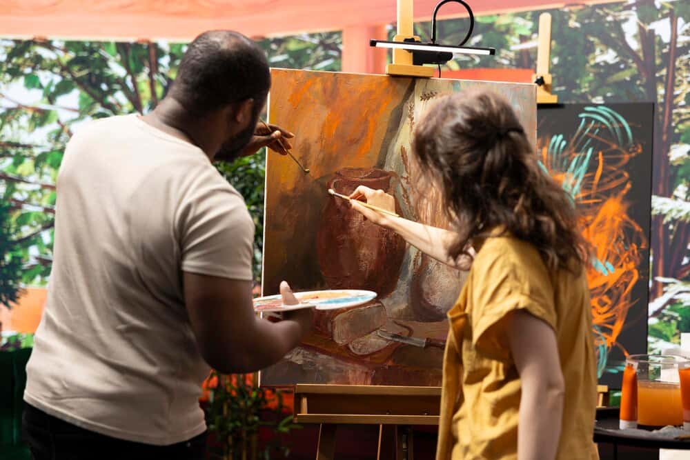 Exhibición de pintura al aire libre