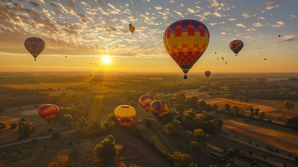 Espectáculo de globos aeroestáticos en Valladolid