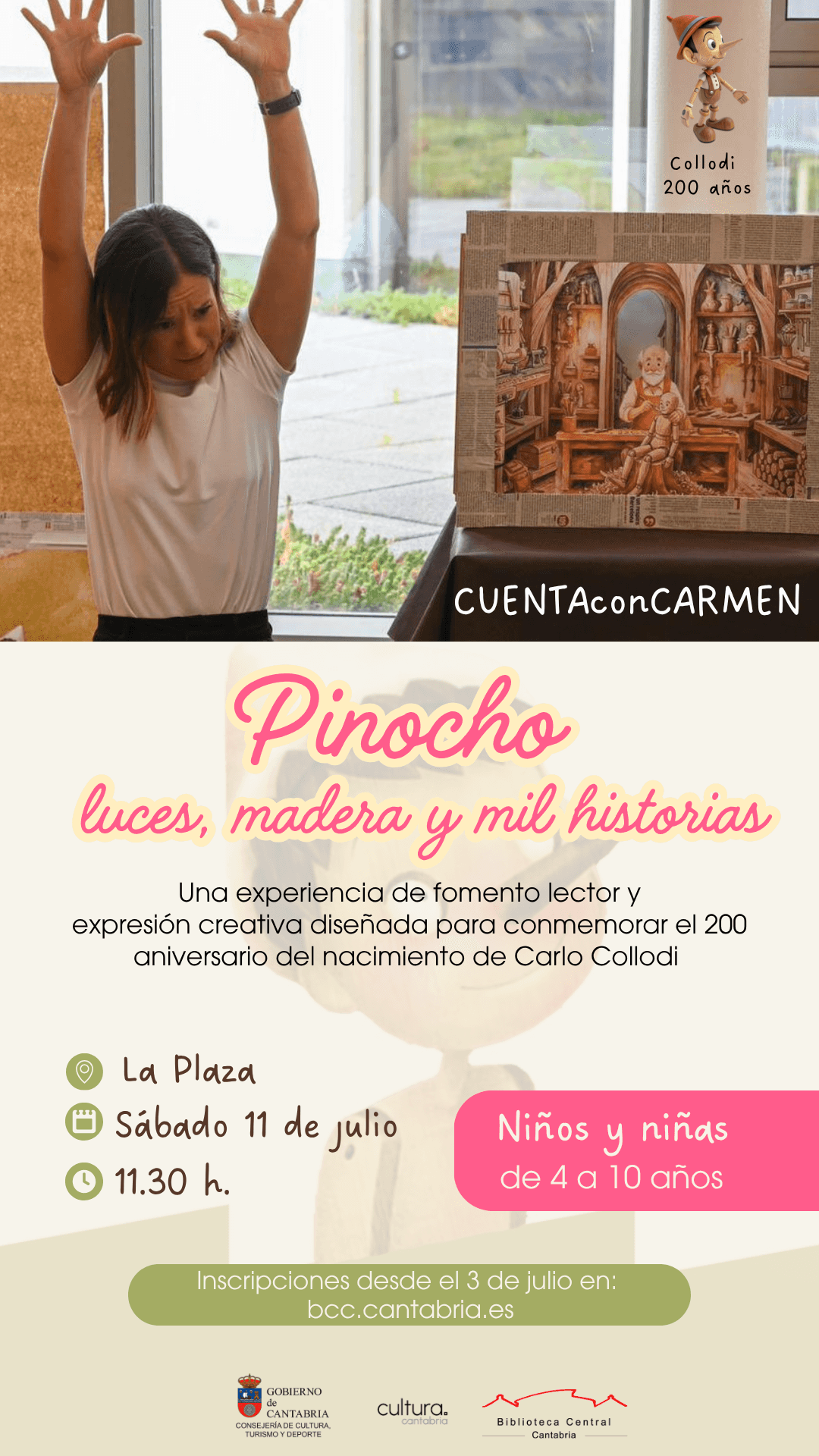 Taller infantil 'Pinocho: luces, madera y mil historias'