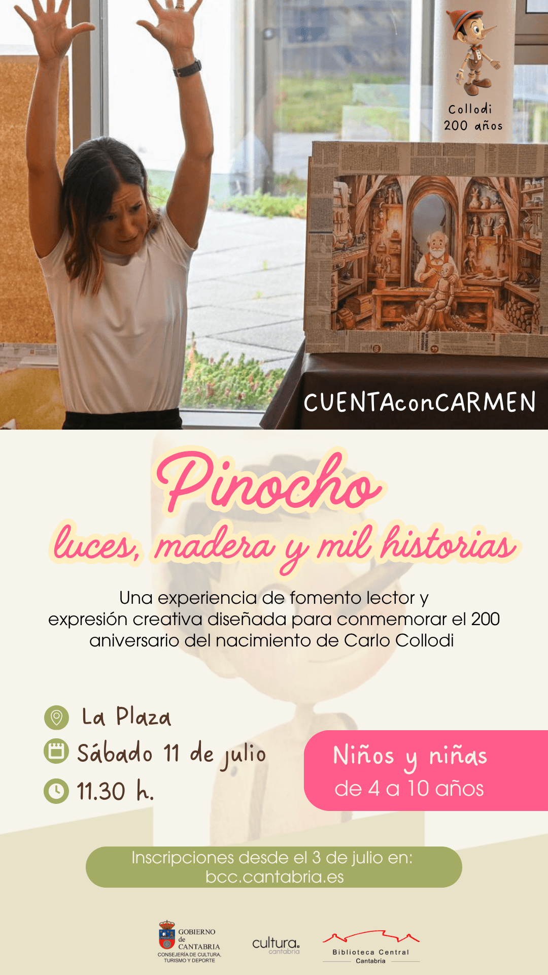 Taller infantil 'Pinocho: luces, madera y mil historias'