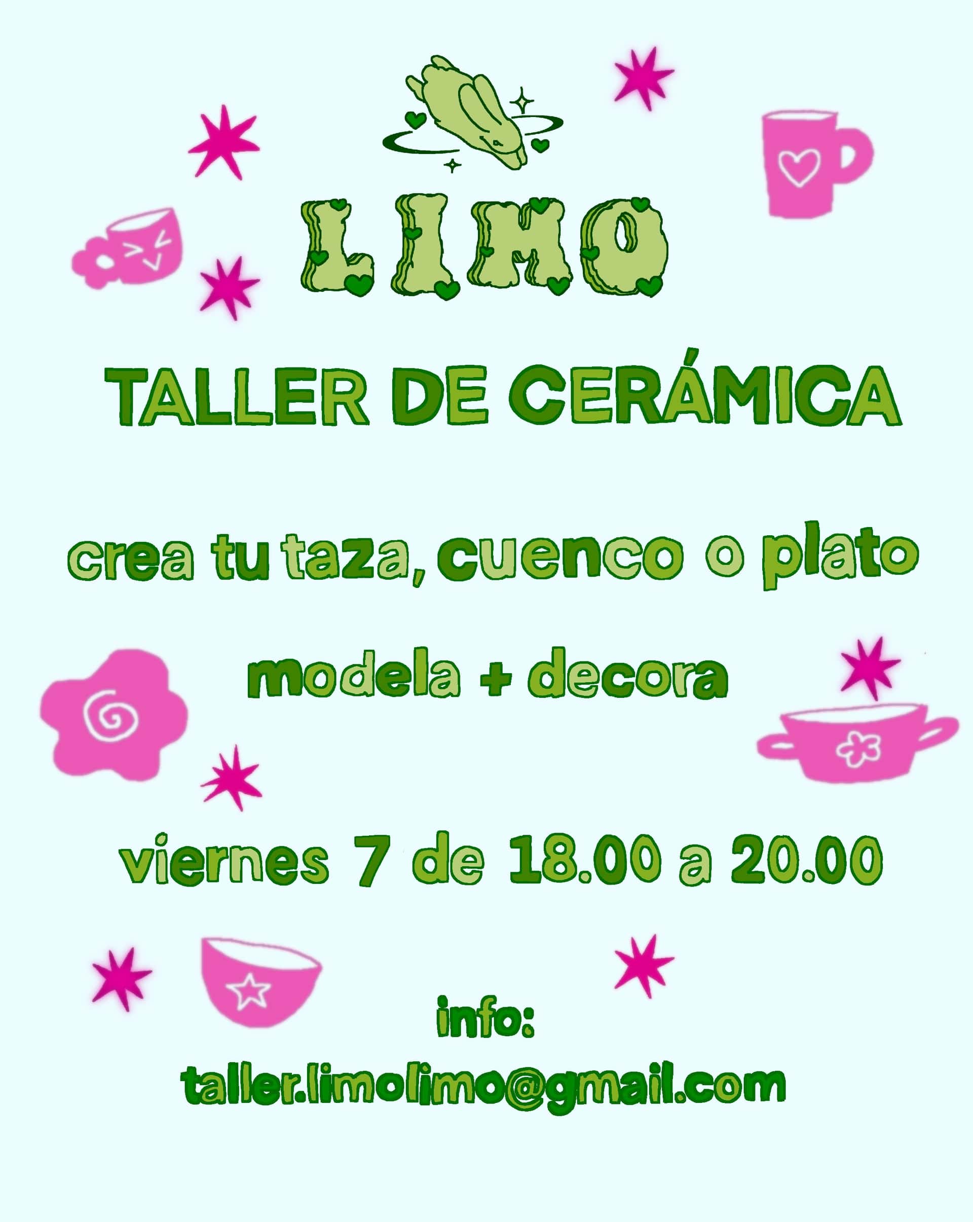 Taller de cerámica: crea tu taza, cuenco o plato
