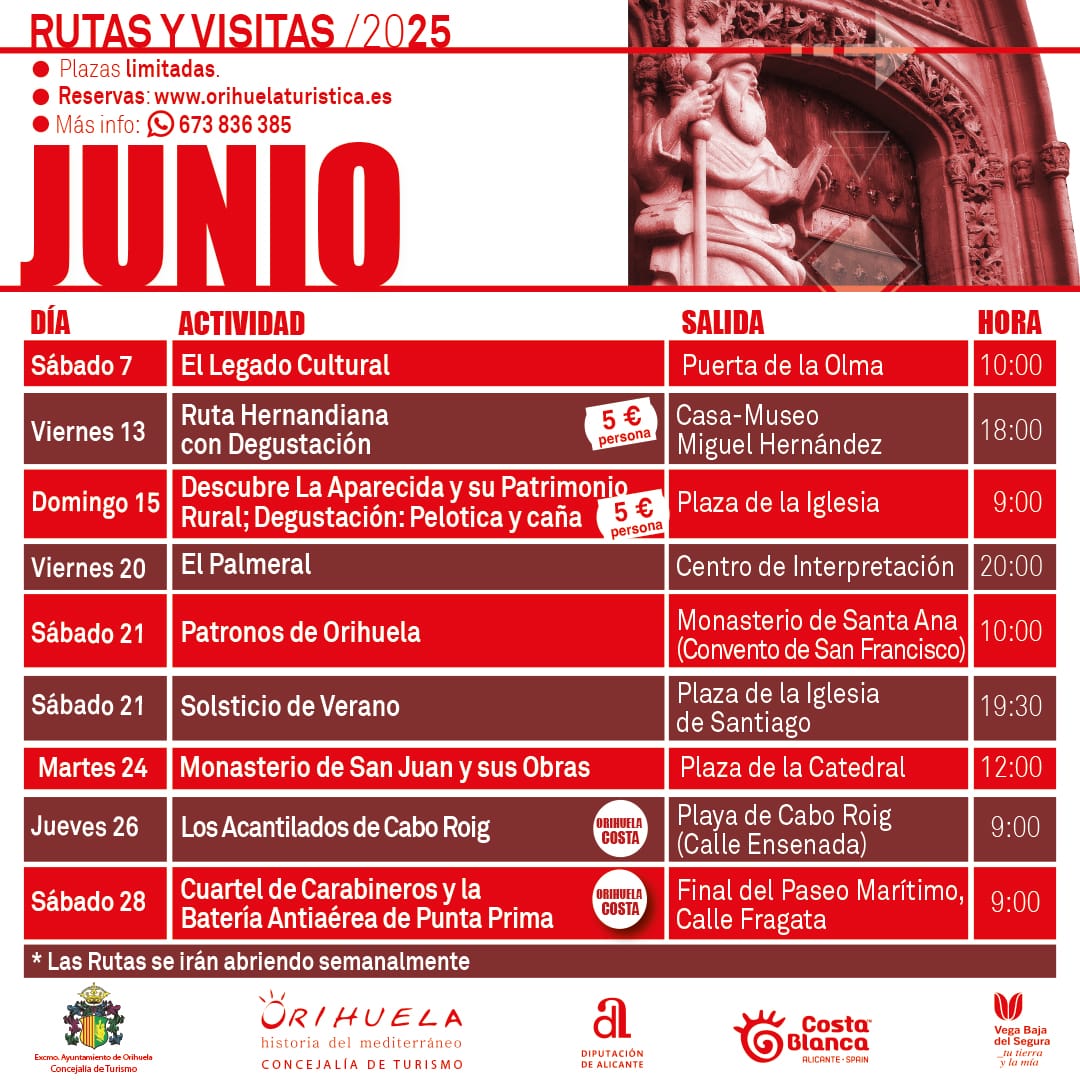 Rutas turísticas de junio