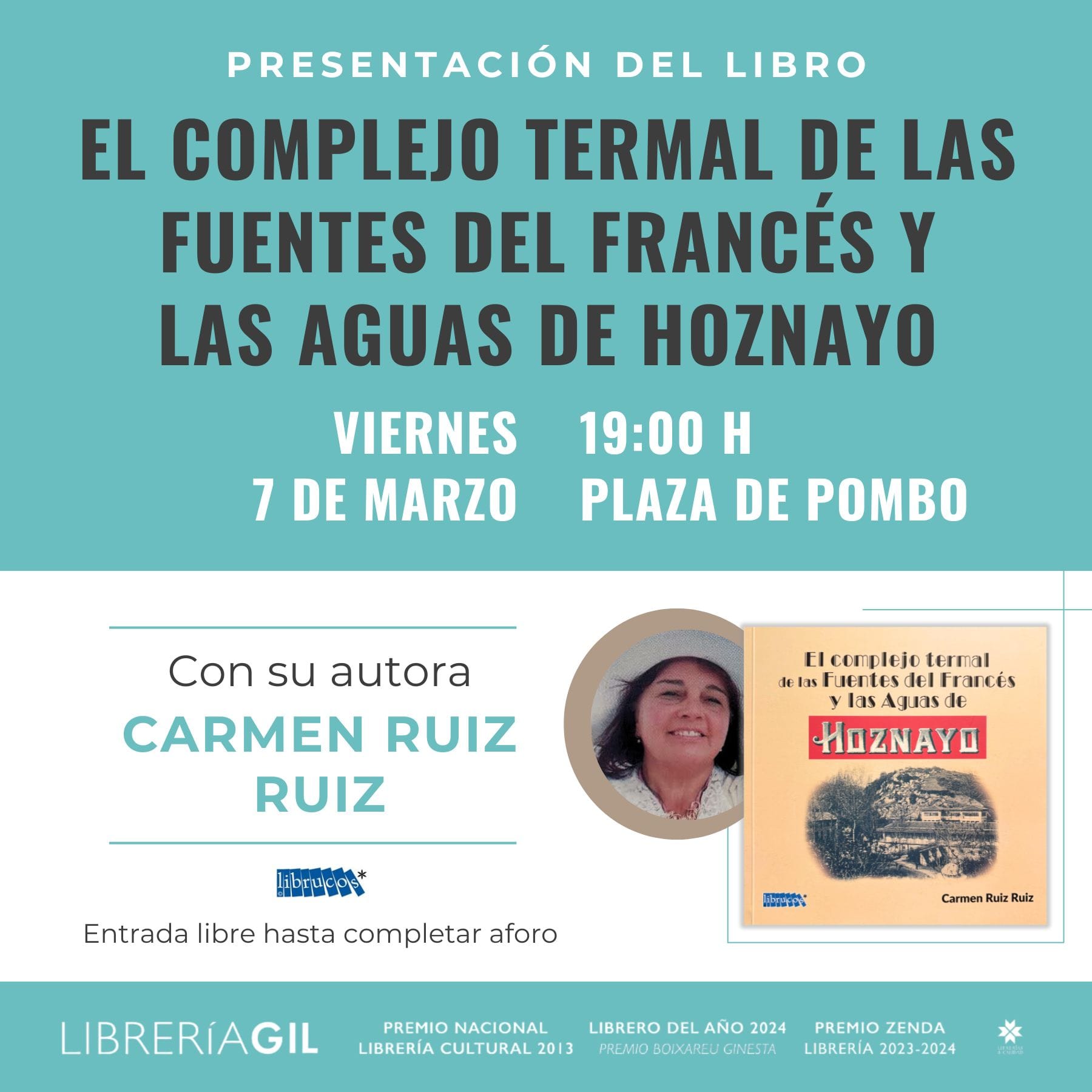 Presentación de "El complejo termal de Las Fuentes del Francés y las Aguas de Hoznayo", de Carmen Ruiz