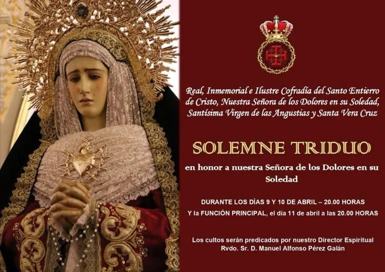 Solemne Triduo en Honor a Ntra. Sra de los Dolores en su Soledad