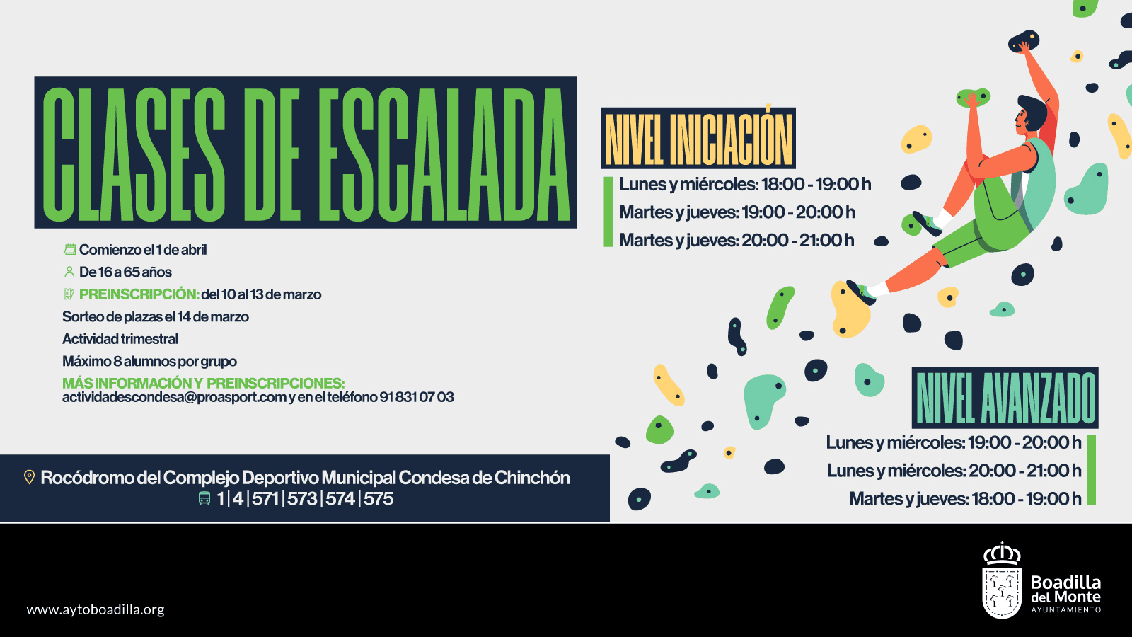 Clases de escalada