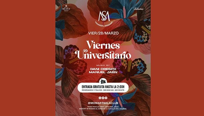 VIERNES UIVERSITARIO. CON DANI CRESPO & MANUEL JAÉN