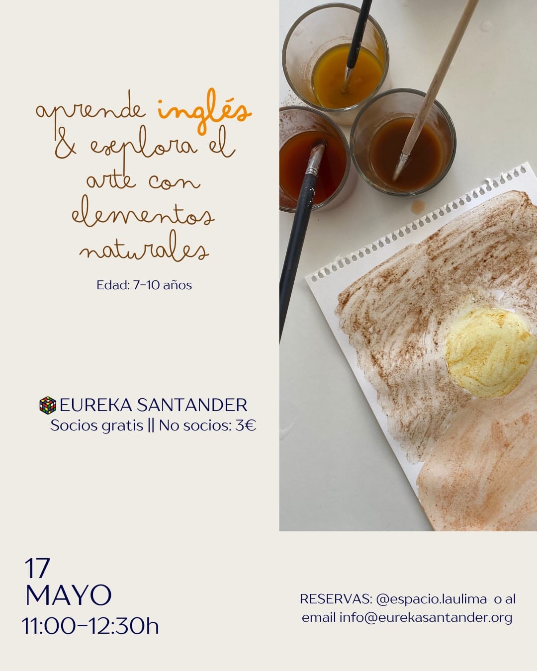 Taller de acuarela: "Aprende inglés y explora el arte con elementos naturales"