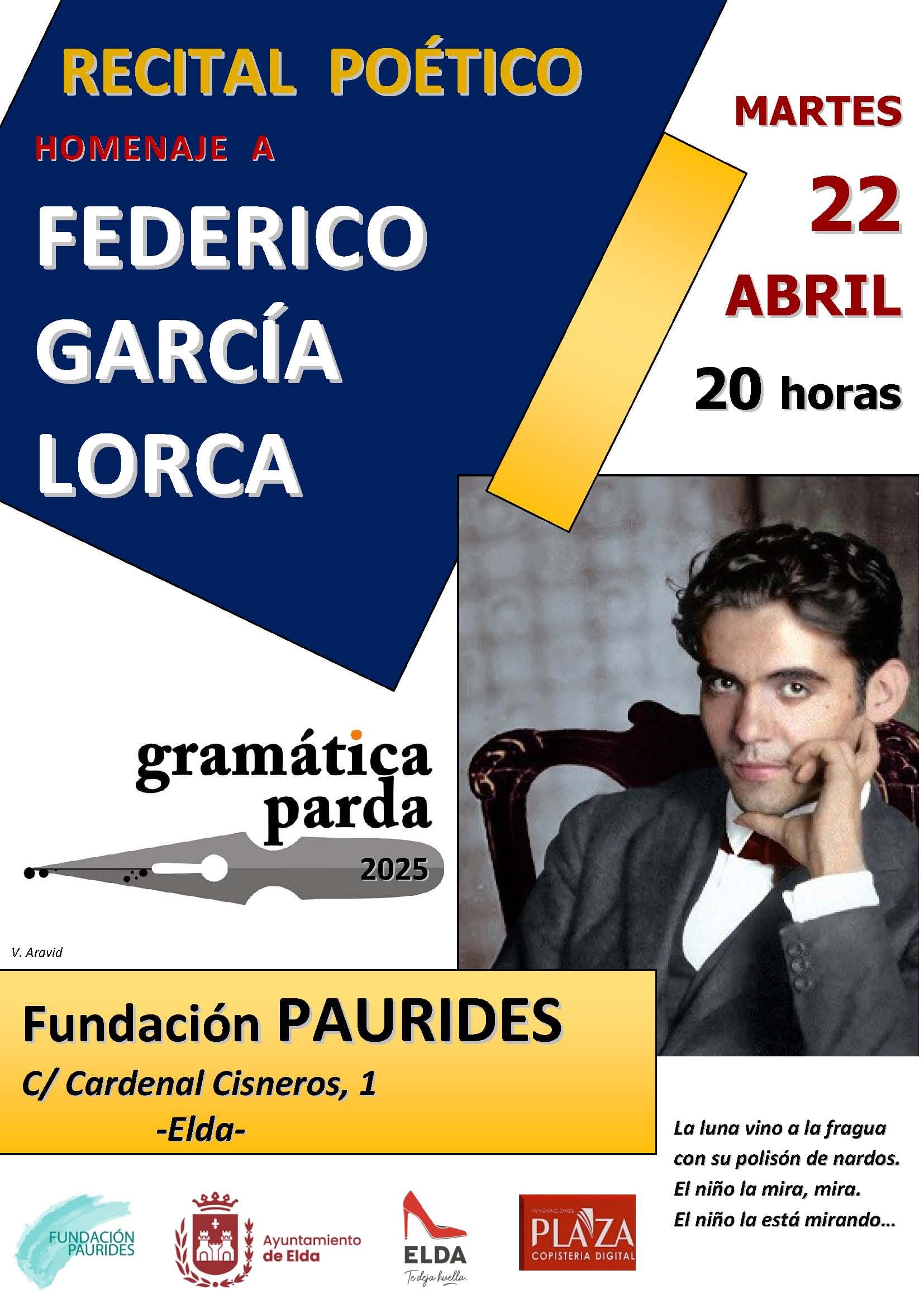 Recital Poético: TRIBUTO A FEDERICO GARCÍA LORCA