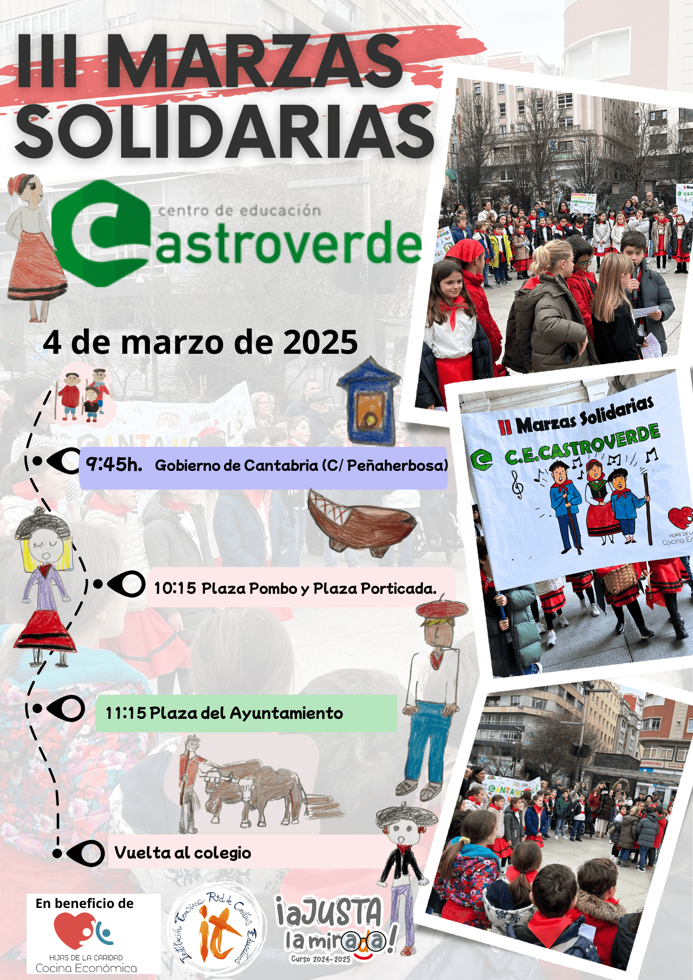 El colegio Castroverde celebra sus terceras "Marzas Solidarias"