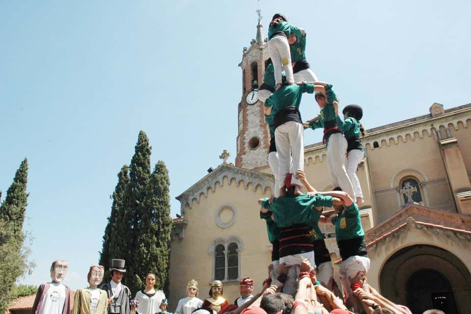 Exhibició castellera i pilar honorífic al Santuari de la Salut