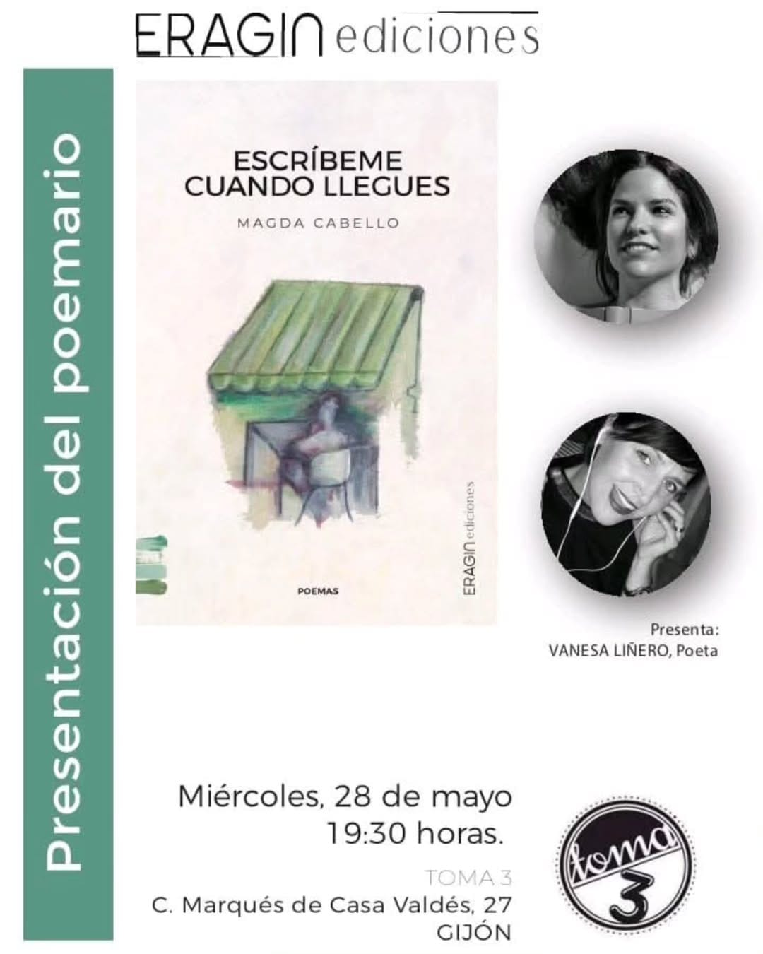 Presentaci贸n de poemario 'Escr铆beme cuando llegues'