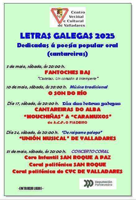 Día das Letras Galegas en Valladares