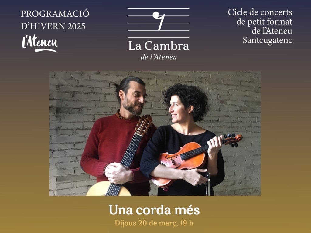 Concert "La Cambra de l'Ateneu". "Recançonem el cançoner popular", amb el duet Una Corda Més