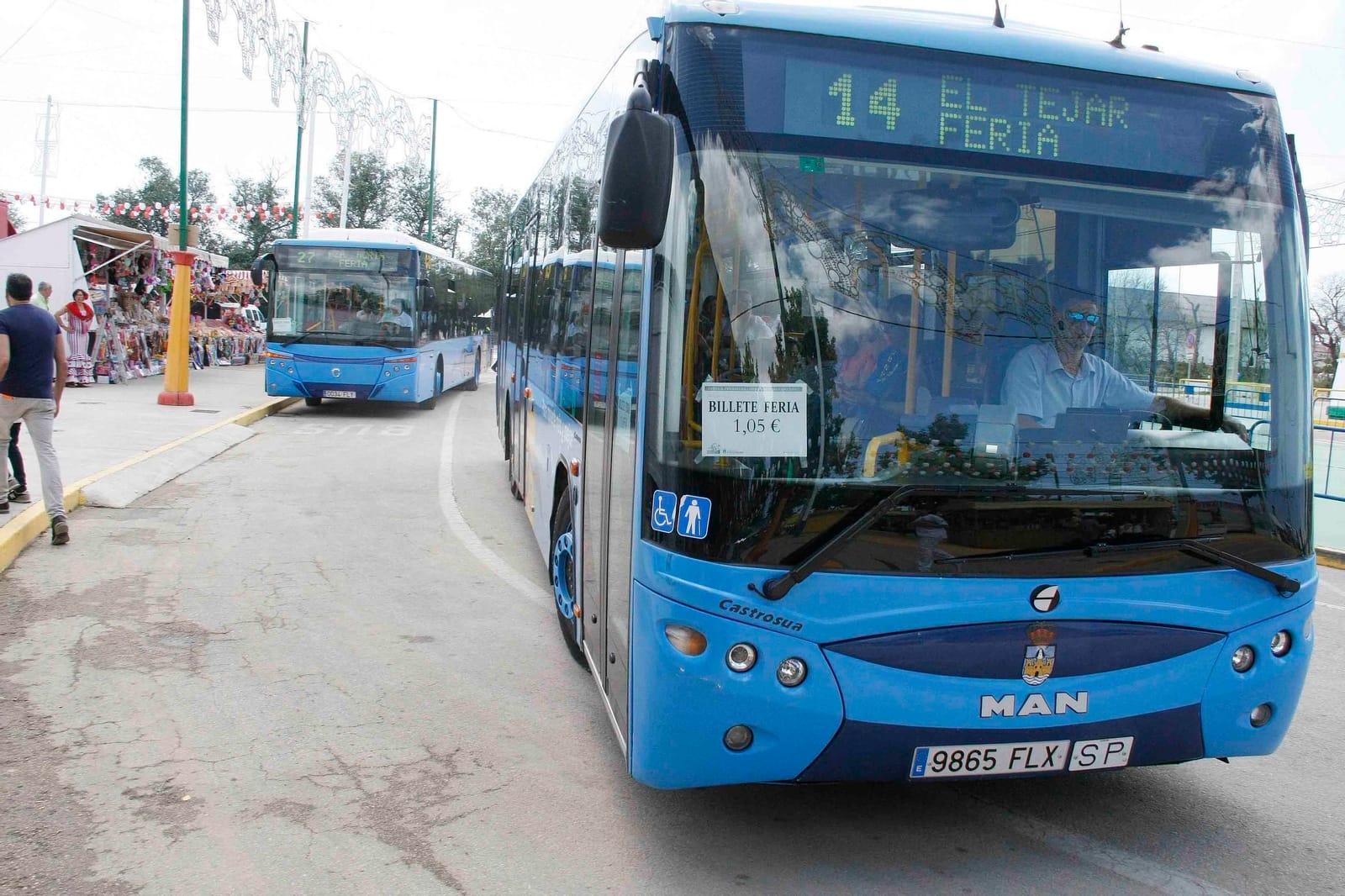 Huelga de autobuses urbanos durante la Feria de Primavera