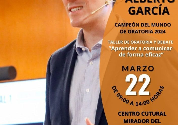 ¿Quieres aprender a comunicarte mejor? Un campeón del mundo de oratoria impartirá un taller