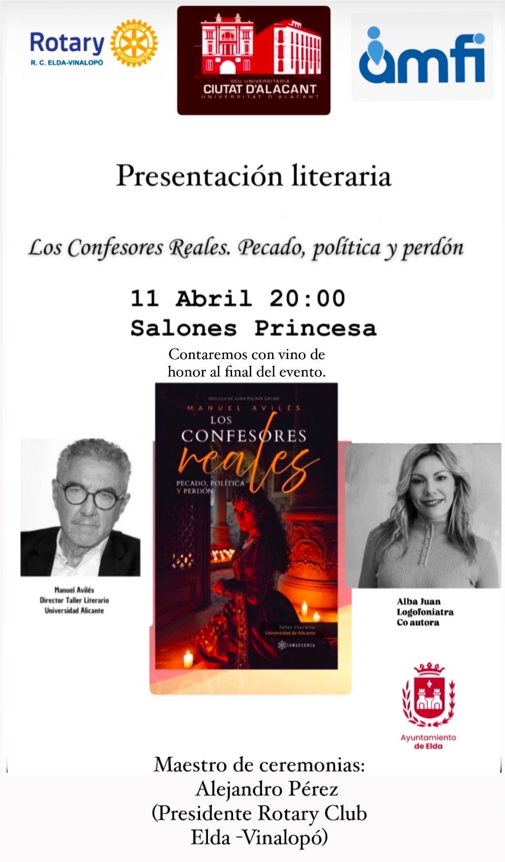 Presentación Literaria: LOS CONFESORES REALES, PECADO POLÍTICA Y PERDÓN