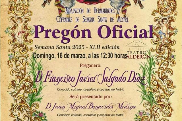 PREGÓN OFICIAL DE SEMANA SANTA 2025
