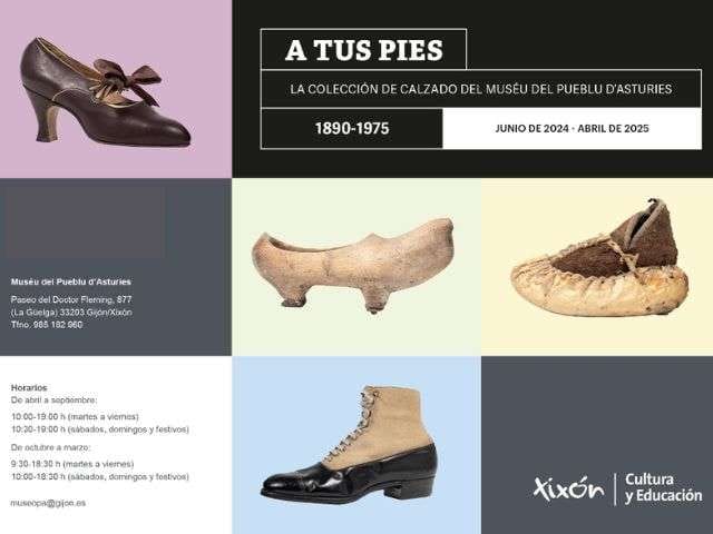 A tus pies. La colección de calzado del Muséu del Pueblu d'Asturies, 1890 - 1975